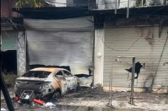 Truy tìm đối tượng đốt cháy ki-ốt, nhà ở tại Việt Yên, Bắc Giang