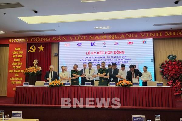 Ký kết hợp đồng hơn 1.450 tỷ đồng gói thầu xây lắp dự án thủy điện Trị An mở rộng 