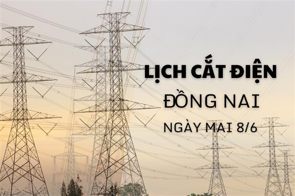 Lịch cắt điện Đồng Nai ngày mai 8/6 cập nhật mới nhất