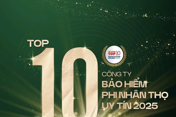 Bảo hiểm Agribank tiếp tục lọt Top 10 Công ty Bảo hiểm uy tín năm 2025