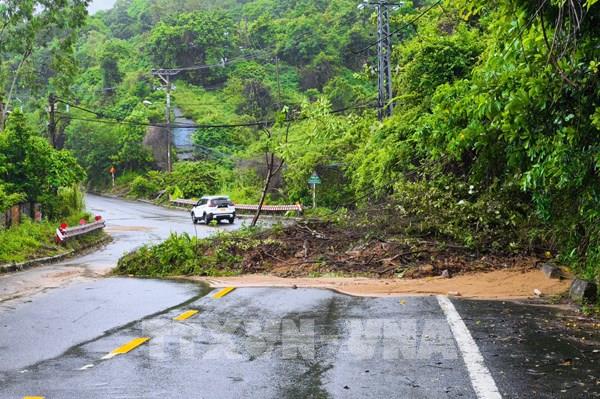 Ảnh hưởng bão số 1, bán đảo Sơn Trà sạt lở nhiều nơi