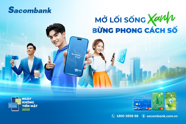 Sacombank đồng hành cùng "Ngày không tiền mặt 2025", lan tỏa thanh toán số