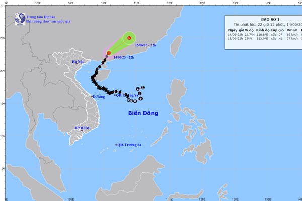 Thời tiết ngày 15/6: Bão số 1 suy yếu và tan dần, không ảnh hưởng đến Việt Nam
