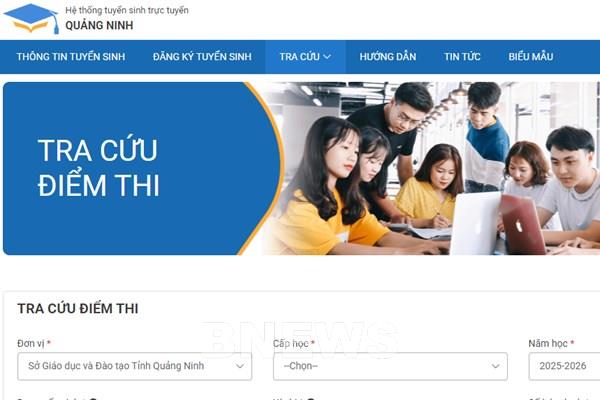 Điểm thi vào lớp 10 Quảng Ninh năm 2025