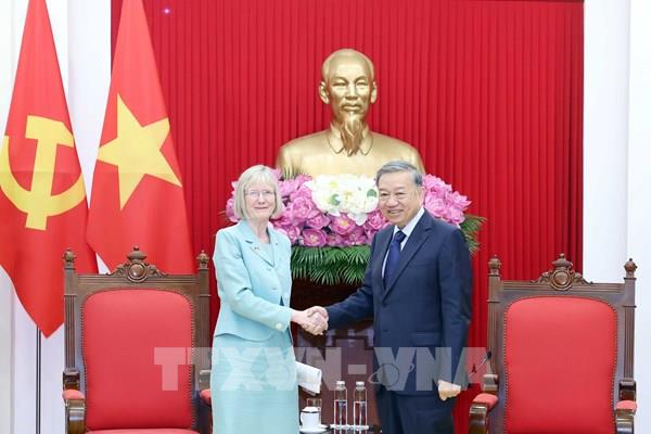 Tổng Bí thư Tô Lâm tiếp Đại sứ Australia Gillian Bird tại Việt Nam