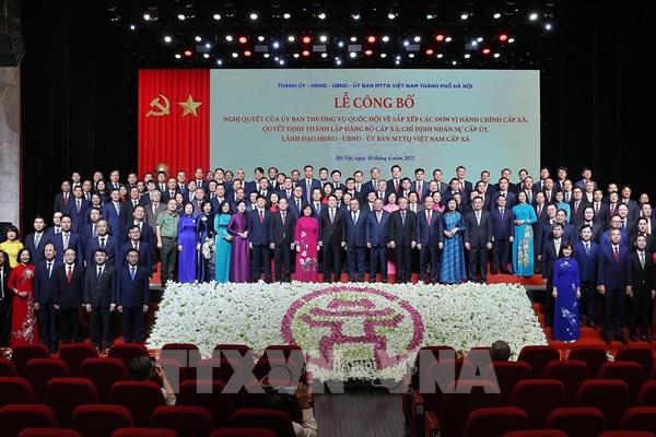 Danh sách Bí thư, Chủ tịch 126 xã, phường mới của Hà Nội