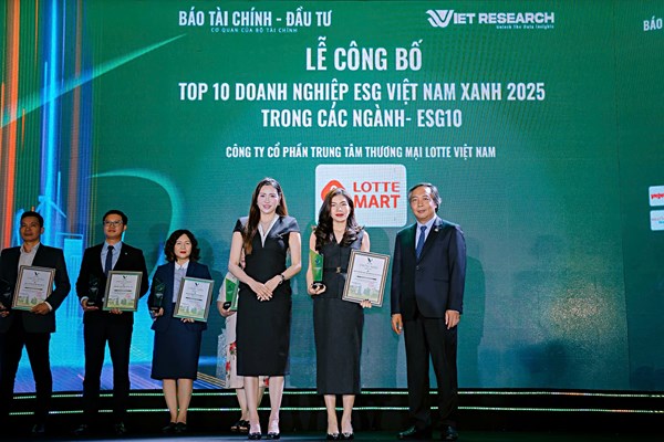 Lotte Mart Việt Nam được vinh danh là doanh nghiệp xanh