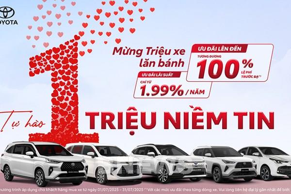 Toyota sắp cán mốc 1 triệu xe bán ra tại Việt Nam