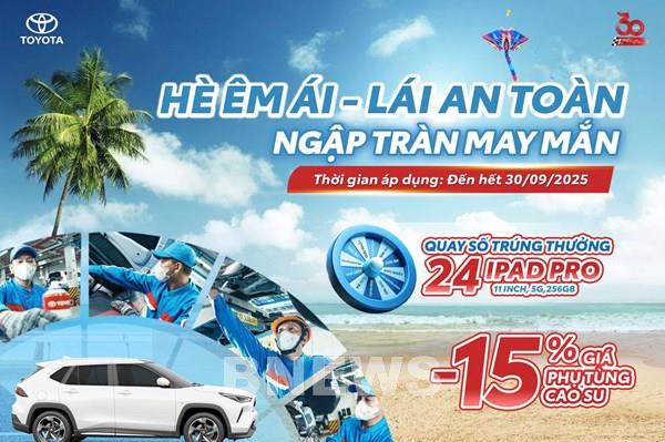 Toyota ưu đãi dịch vụ hè, tặng iPad Pro cực chất