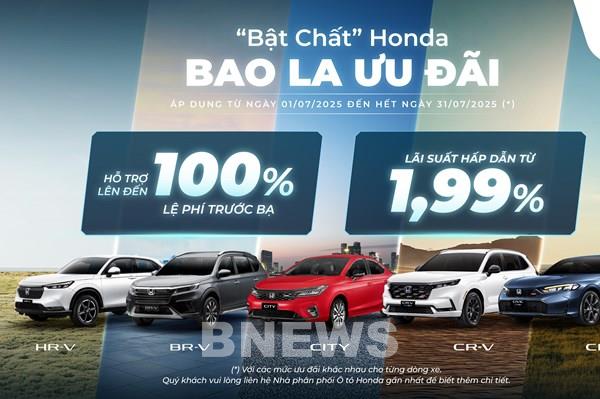 Honda Việt Nam ưu đãi phí trước bạ và bảo hiểm chính hãng trong tháng 7