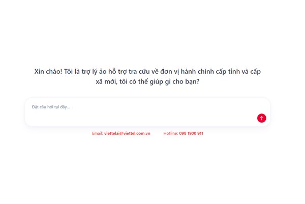 Trợ lý AI hỗ trợ tra cứu đơn vị hành chính mới