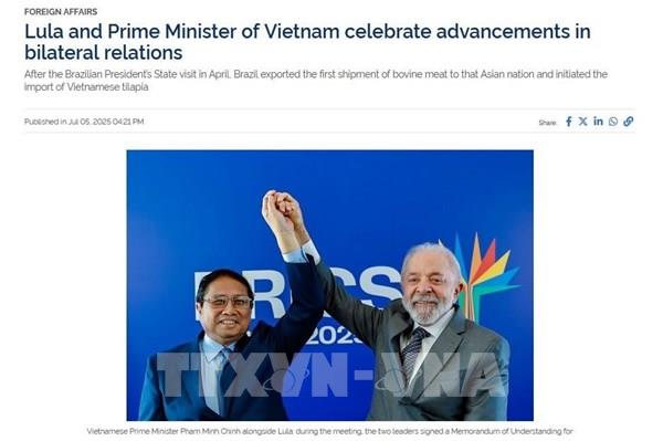 Truyền thông Brazil đưa tin đậm nét hoạt động của Thủ tướng Phạm Minh Chính tại Rio de Janeiro
