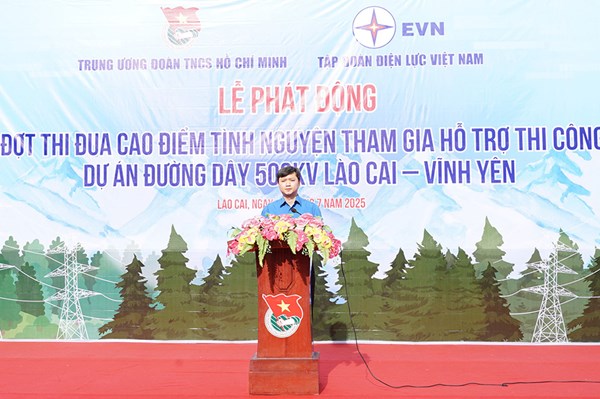 Phát động cao điểm thi đua tình nguyện hỗ trợ thi công đường dây 500kV Lào Cai – Vĩnh Yên