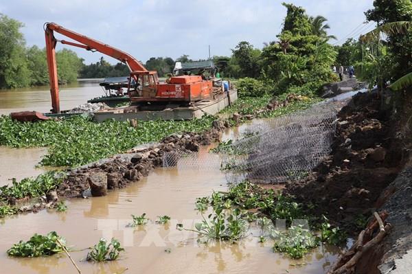 Đồng Tháp: Gần 2,3 tỷ đồng “chặn” sạt lở sông Ba Rày