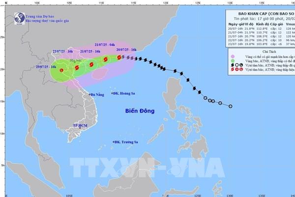Cập nhật mới nhất đường đi bão số 3: Mạnh nhất cấp 11-12, giật cấp 15 hướng về Bắc vịnh Bắc Bộ
