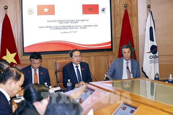 Chủ tịch Quốc hội Trần Thanh Mẫn dự tọa đàm về chính sách thúc đẩy hợp tác Việt Nam-Maroc