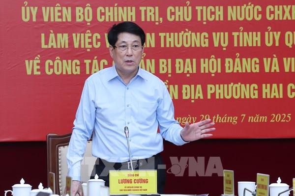 Chủ tịch nước Lương Cường: Quảng Ninh cần kịp thời tháo gỡ khó khăn, vướng mắc khi vận hành bộ máy mới