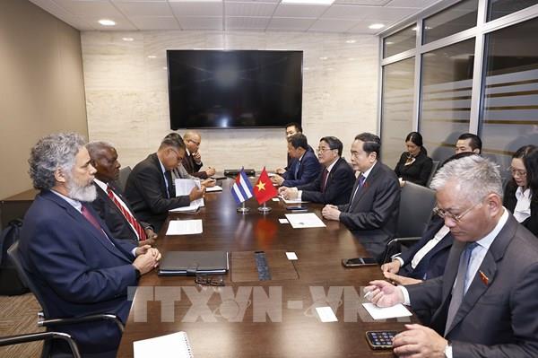 Chủ tịch Quốc hội Trần Thanh Mẫn gặp Chủ tịch Quốc hội Cuba