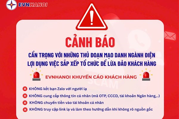 Ngăn chặn lừa đảo điện lực: EVNHANOI hành động bảo vệ khách hàng