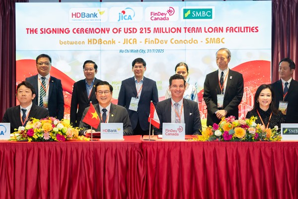HDBank ký kết khoản vay hợp vốn 215 triệu USD với ba định chế tài chính quốc tế hàng đầu