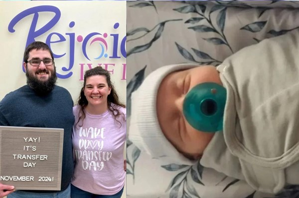 Một bé trai chào đời từ phôi thai đông lạnh hơn 30 năm