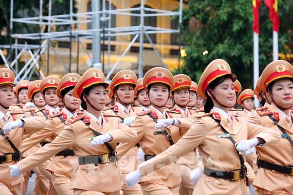 Hình ảnh Công an Hà Nội tổng duyệt các hoạt động chào mừng 80 năm Quốc khánh 2/9