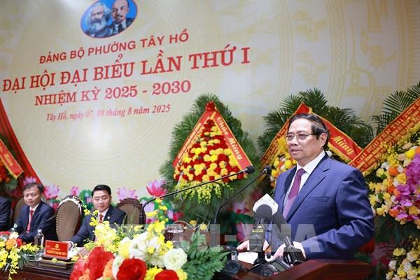 Thủ tướng: Xây dựng phường Tây Hồ kiểu mẫu, đi đầu trên tất cả các lĩnh vực