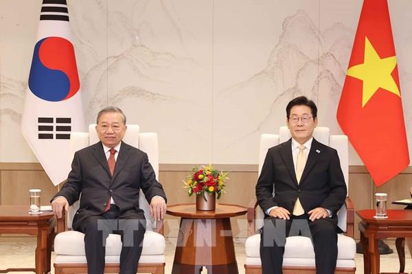 Tổng Bí thư Tô Lâm hội đàm với Tổng thống Hàn Quốc Lee Jae Myung