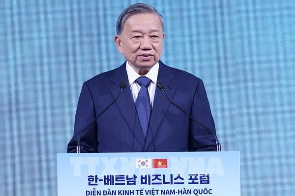 Tổng Bí thư Tô Lâm dự Diễn đàn Kinh tế Việt Nam – Hàn Quốc