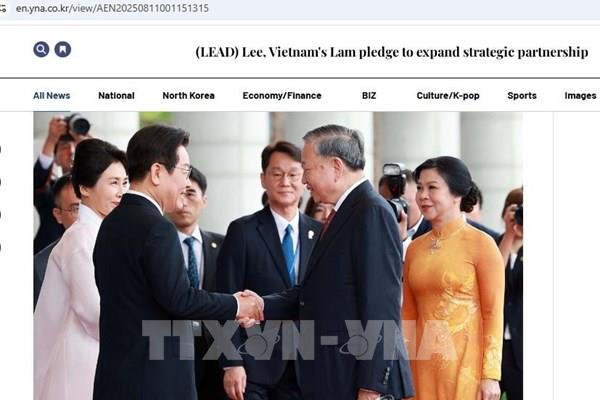 Truyền thông Hàn Quốc đưa tin đậm nét về chuyến thăm cấp Nhà nước của Tổng Bí thư Tô Lâm