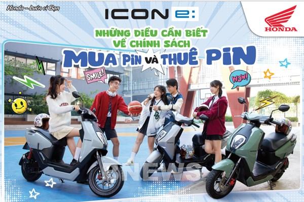 Honda Việt Nam công bố chính sách linh hoạt cho pin xe máy điện ICON e