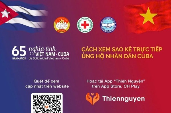 Hơn 537 tỷ đồng ủng hộ nhân dân Cuba qua Chương trình “65 năm nghĩa tình Việt Nam – Cuba”