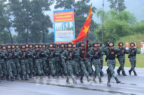 Tổng hợp luyện lực lượng diễu binh, diễu hành thực hiện nhiệm vụ A80