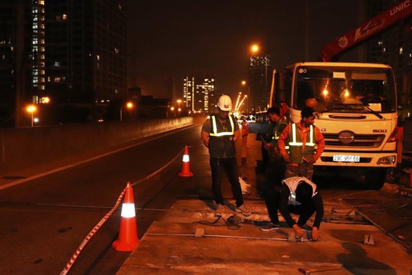 Hà Nội: Hoàn thành việc sửa chữa khe co giãn đường vành đai 3 trên cao