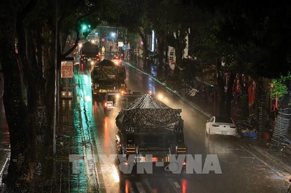 Dàn khí tài tham gia sự kiện A80 di chuyển về trung tâm Hà Nội