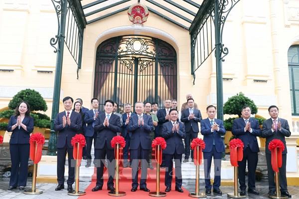 Tổng Bí thư Tô Lâm dự Lễ bàn giao công trình Tòa nhà Bắc Bộ Phủ, số 2 Lê Thạch (Hà Nội)