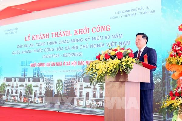 Quảng Trị khởi công 3 dự án về nhà ở xã hội, khu nghỉ dưỡng và hạ tầng khu công nghiệp