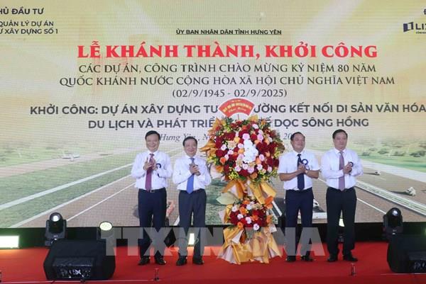 Khởi công dự án đường kết nối di sản văn hóa du lịch và phát triển kinh tế dọc sông Hồng