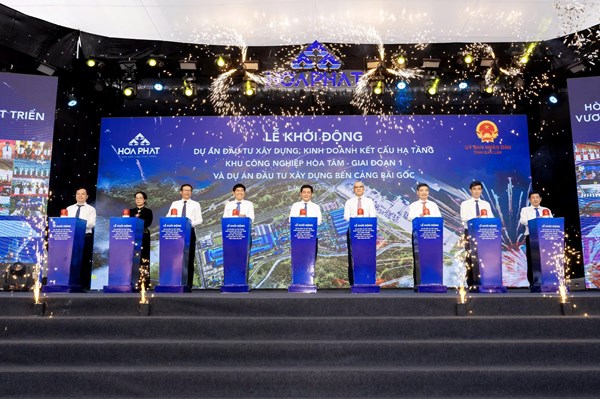 Hòa Phát khởi động dự án đầu tư KCN Hòa Tâm – Giai đoạn 1 và Cảng Bãi Gốc