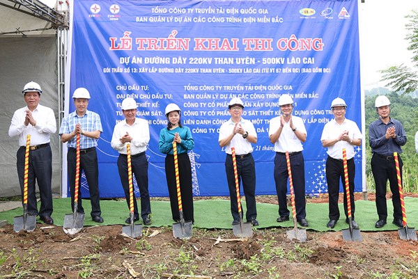 Khởi công đường dây 220kV Than Uyên – Lào Cai giải tỏa công suất thủy điện Lai Châu – Lào Cai