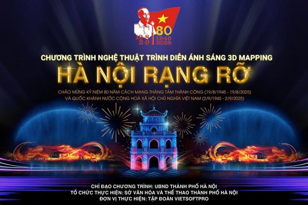 Thời gian, địa điểm chương trình nghệ thuật trình chiếu ánh sáng 3D Mapping 