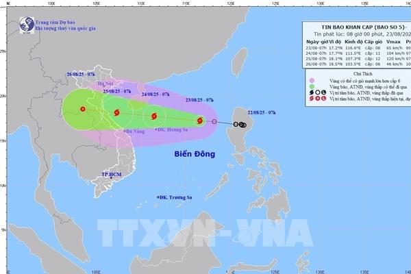 Áp thấp nhiệt đới mạnh lên thành bão số 5 (bão Kajiki)