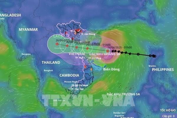 Thời tiết ngày 24/8: Bão số 5 mạnh cấp 12, giật cấp 15, thời tiết trên biển cực kỳ nguy hiểm