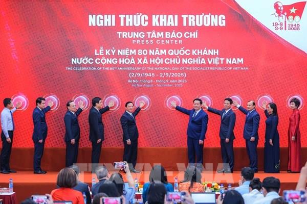 Khai trương Trung tâm báo chí tuyên tuyền truyền kỷ niệm 80 năm Quốc khánh