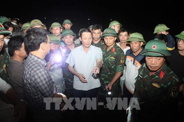 Thanh Hóa khẩn trương xử lý sự cố vỡ đoạn kênh tiêu thoát lũ ngay trong đêm