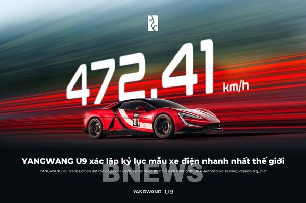 YANGWANG U9 xác lập kỷ lục xe điện nhanh nhất thế giới