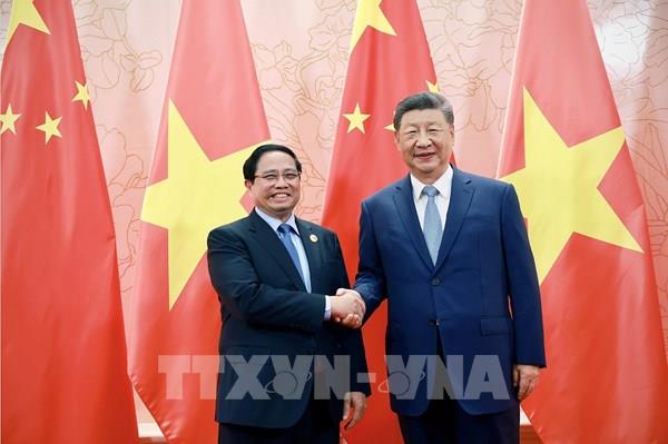 Thủ tướng Phạm Minh Chính hội kiến Tổng Bí thư, Chủ tịch Trung Quốc Tập Cận Bình