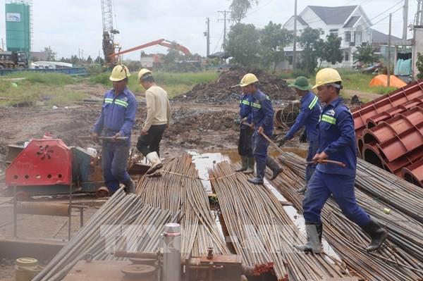 Hình ảnh khí thế trên công trường cao tốc Cao Lãnh – An Hữu