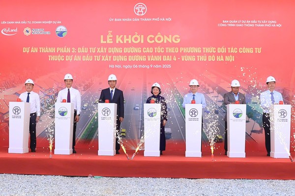 Khởi công dự án hơn 56.000 tỷ đồng thành phần 3 cao tốc Vành đai 4 - Vùng Thủ Đô Hà Nội