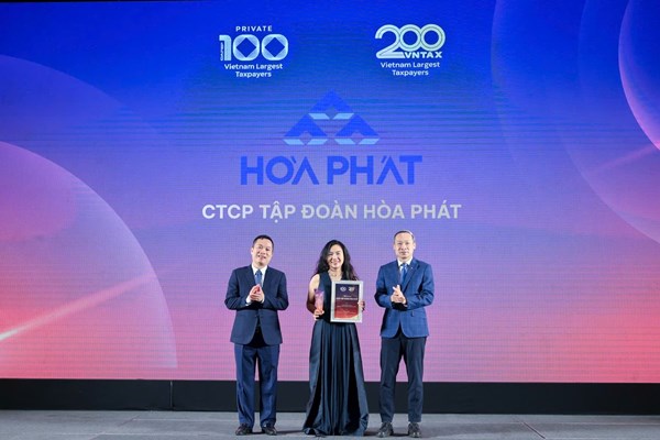 Hòa Phát là một trong 4 doanh nghiệp tư nhân nộp ngân sách lớn nhất Việt Nam